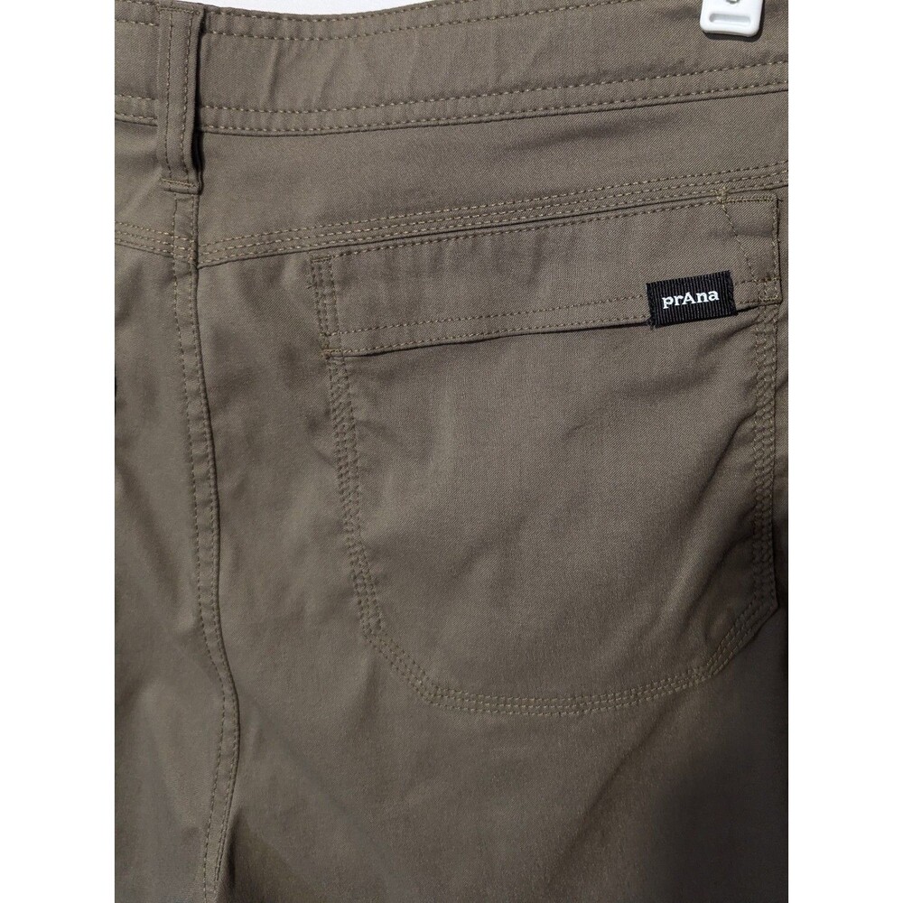 Prana Zion Mens Olive Hiking Cargo Shorts Size 38 Nylon Stretch Belted 8 Inseam - Picture 5 of 8